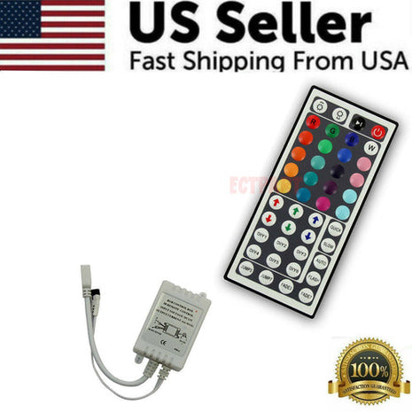 32FT LED SMD Strip Light Flexible 3528 RGB Remote Fairy Lights Room TV Puce Gaia