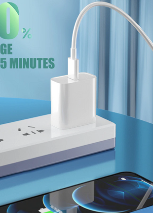 2024 20W USB-C Fast Charger PD Adapter Cable For iPhone 14/13/12/11 XR Puce Gaia