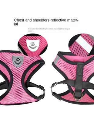 Cat Dog Pet Harness Adjustable Control Vest Dogs Reflective S M L XL Puce Gaia