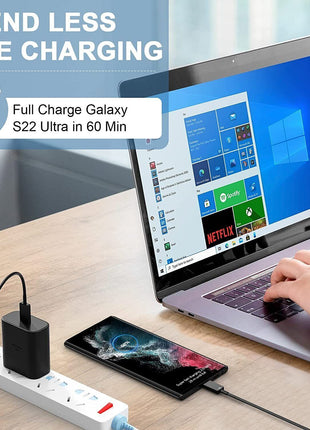 45W USB-C Super Fast Wall Charger + 6FT Cable For Samsung Galaxy S20 Puce Gaia