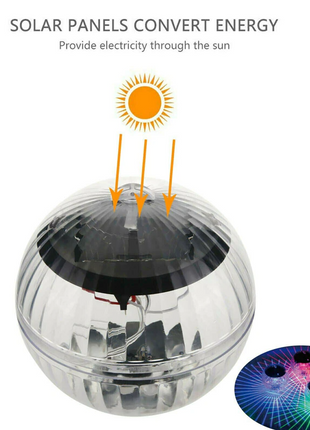 Outdoor Solar LED Floating Light Garden Pond Pool Lamp Rotating RGB Puce Gaia