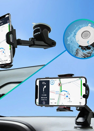 360° Universal Mount Holder Car Stand Windshield For Mobile Cell Phone Puce Gaia