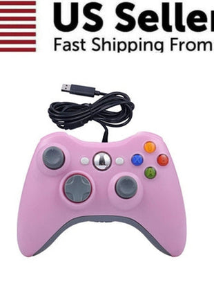 Wired Controller USB For PC Compatible With Xbox 360 / Windows 7 8 10 Puce Gaia