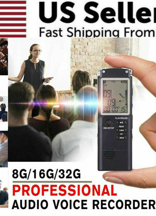 32G Voice Activated Mini Digital Sound Audio Recorder Dictaphone MP3 Puce Gaia