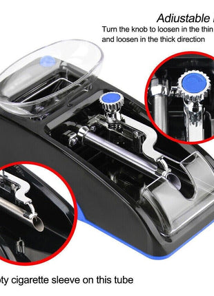 Cigarette Machine Automatic Electric Rolling Roller Tobacco Injector Puce Gaia
