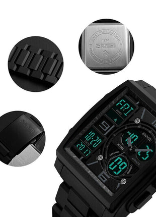 Chronograph Men's Digital Army Military Sport Quartz Analog Waterproof Puce Gaia