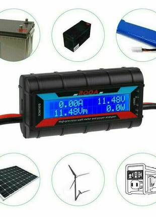200A DC Digital Monitor LCD Volt Amp Meter Analyzer For RC Battery Puce Gaia