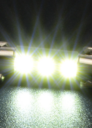 14Pcs T10 36mm LED Interior Car Accessories Kit Map Dome License Plate Puce Gaia