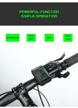 Bike Bicycle Speedometer Cycle Digital Odometer Computer Waterproof Puce Gaia