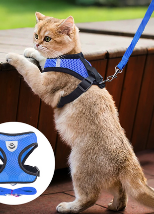 Cat Dog Pet Harness Adjustable Control Vest Dogs Reflective S M L XL Puce Gaia