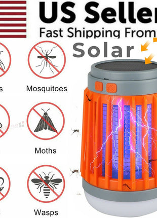 Solar USB Mosquito Killer Light Electronic Fly Bug Insect Zapper Trap Puce Gaia