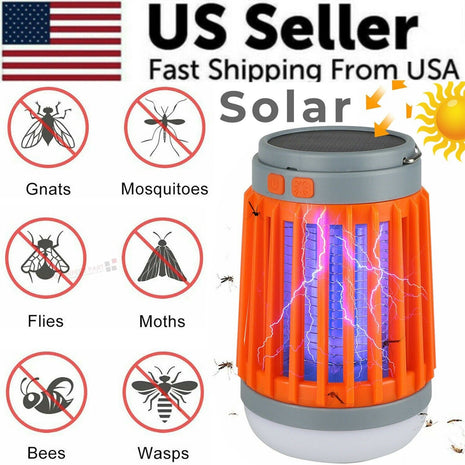 Solar USB Mosquito Killer Light Electronic Fly Bug Insect Zapper Trap Puce Gaia