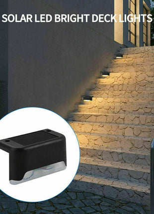 8 Pack New Solar Deck Lights Outdoor Waterproof LED Steps Lamps For Puce Gaia