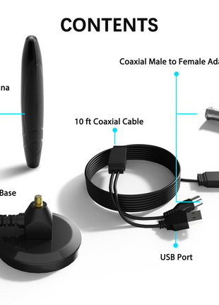 5600Miles Upgraded TV Antenna HDTV Amplified Digital 4K 1080P Long Puce Gaia