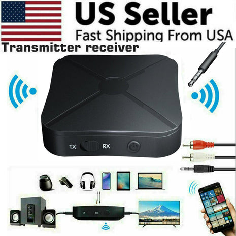2in1 Bluetooth Transmitter Receiver Wireless Adapter TV Home Stereo Puce Gaia