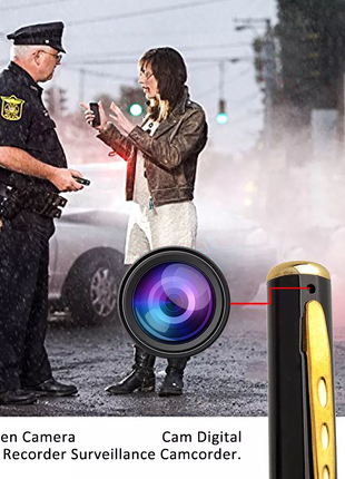 Pen Camera Cam Mini Hidden Pocket Audio Video Recorder DVR Security Puce Gaia