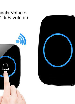 Wireless Doorbell Chime Waterproof Plugin Receiver Adjustable Volume Puce Gaia