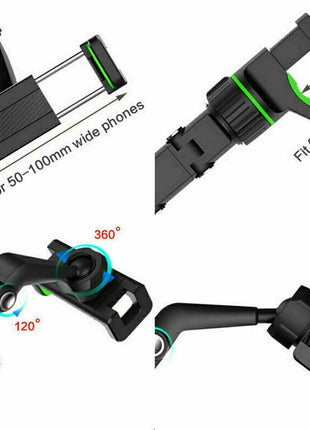 360° Car Rearview Mirror Rotation Adjustable Phone Holder Mount Puce Gaia