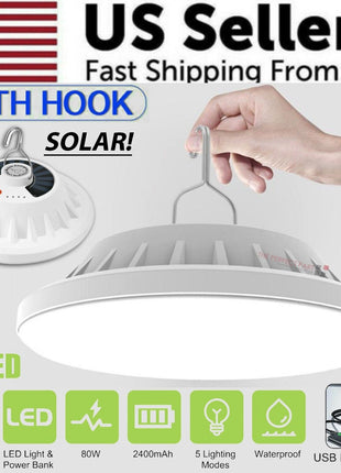 Rechargeable 60 LED Outdoor Camping Tent Light USB & Solar Lantern Puce Gaia