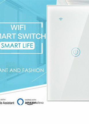 1/2/3/4 Gang WiFi Smart Wall Touch Light Switch Glass Panel For Puce Gaia