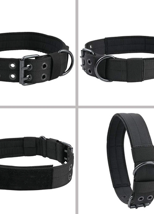 2" Wide Tactical Heavy Duty Nylon Large Dog Collar K9 Military With Puce Gaia