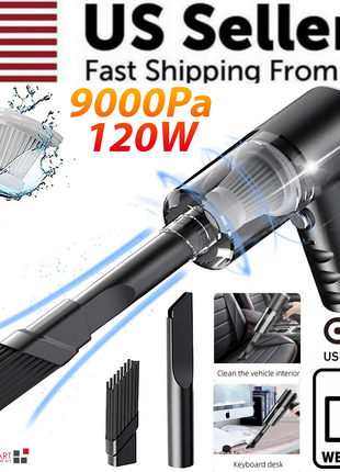120W Cordless Handheld Vacuum Cleaner Small Mini Portable Car Auto Puce Gaia