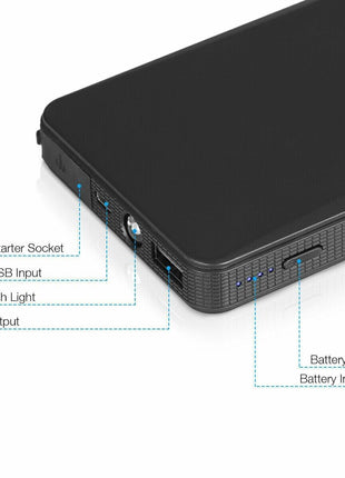 Portable Mini Slim 20000mAh Car Jump Starter Engine Battery Charger Puce Gaia