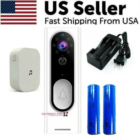 WiFi Ring Doorbell 1080P HD Security Camera Wireless Door Bell Camera Puce Gaia