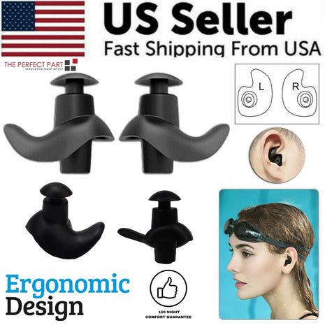 5/10 Pairs Soft Silicone Ear Plugs For Swimming Sleeping Anti Snore Puce Gaia