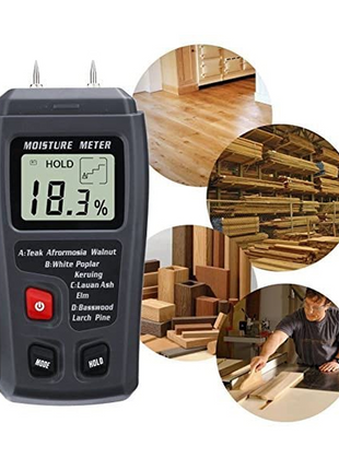 Digital LCD Wood Moisture Meter Detector Tester Wood Firewood Paper Puce Gaia