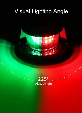 Waterproof Boat Navigation Light LED Bow Marine Front Pontoon Lamp Red Puce Gaia