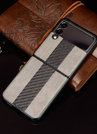 For Samsung Galaxy Z Flip 3 5G Slim Folding Leather Shockproof Phone Puce Gaia