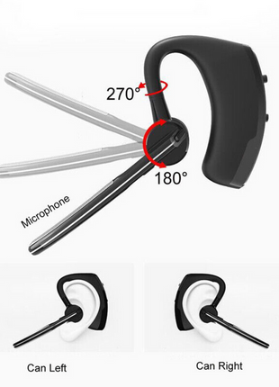 Bluetooth Earpiece Wireless Headset Noise Cancelling Headphones Driver Puce Gaia