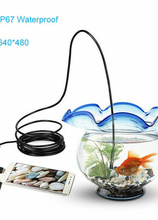 5M 6LEDs Snake Endoscope Borescope 8mm Inspection USB Camera Scope For Puce Gaia