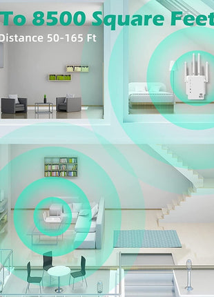 WiFi Range Extender Internet Booster Network Router Wireless Signal Puce Gaia