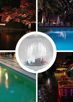Outdoor Solar LED Floating Light Garden Pond Pool Lamp Rotating RGB Puce Gaia