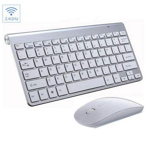Mini Wireless Keyboard And Mouse Set Waterproof 2.4G For Mac Apple PC Puce Gaia