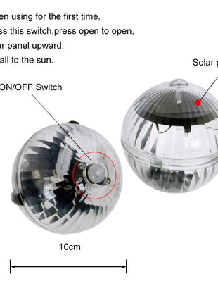 Outdoor Solar LED Floating Light Garden Pond Pool Lamp Rotating RGB Puce Gaia