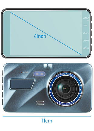 Touch Screen Dash Cam 4" 1080P Dual Lens Car DVR Recorder Front And Puce Gaia