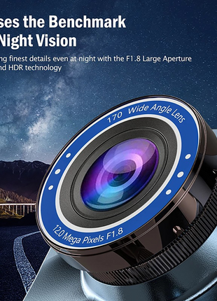 Touch Screen Dash Cam 4" 1080P Dual Lens Car DVR Recorder Front And Puce Gaia