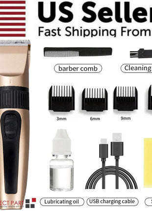 Professional Hair Clippers Trimmer Mens Barber Hair Cutting Kit Puce Gaia