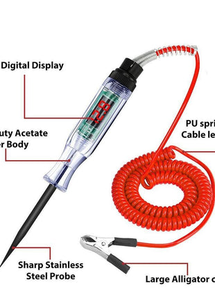Digital Electric Voltage Circuit Tester Automotive Test Light Car Puce Gaia