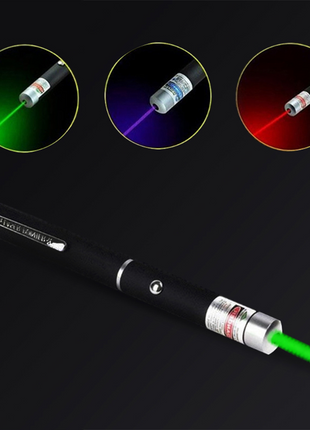 3 Packs 900Mile Laser Pointer Pen Green Blue Red Light Visible Beam Puce Gaia
