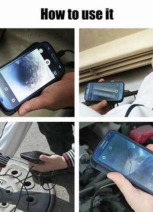 5M 6LEDs Snake Endoscope Borescope 8mm Inspection USB Camera Scope For Puce Gaia