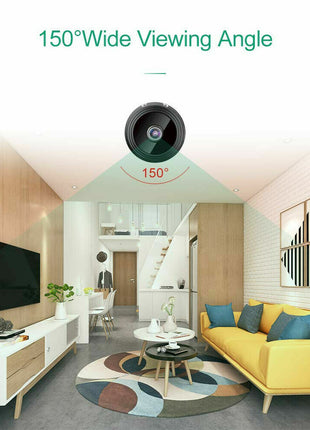 Mini Wireless Hidden Camera WiFi IP Home Security DVR Night Vision HD Puce Gaia