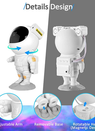 Astronaut Projector Galaxy Starry Sky Night Light Ocean Star LED Lamp Puce Gaia