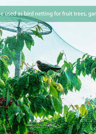 33FT Anti Bird Netting Pond Net Protection Tree Crops Plants Fruits Puce Gaia