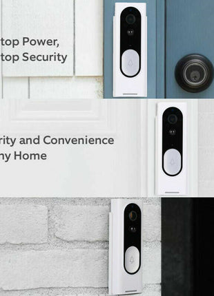 WiFi Ring Doorbell 1080P HD Security Camera Wireless Door Bell Camera Puce Gaia