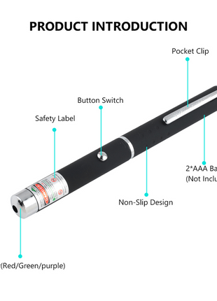 3 Packs 900Mile Laser Pointer Pen Green Blue Red Light Visible Beam Puce Gaia