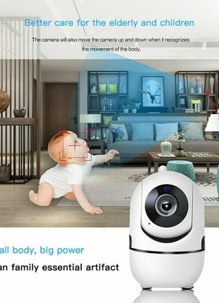 1080P WiFi Wireless Indoor Home Security Camera Night Vision Baby Pet Puce Gaia